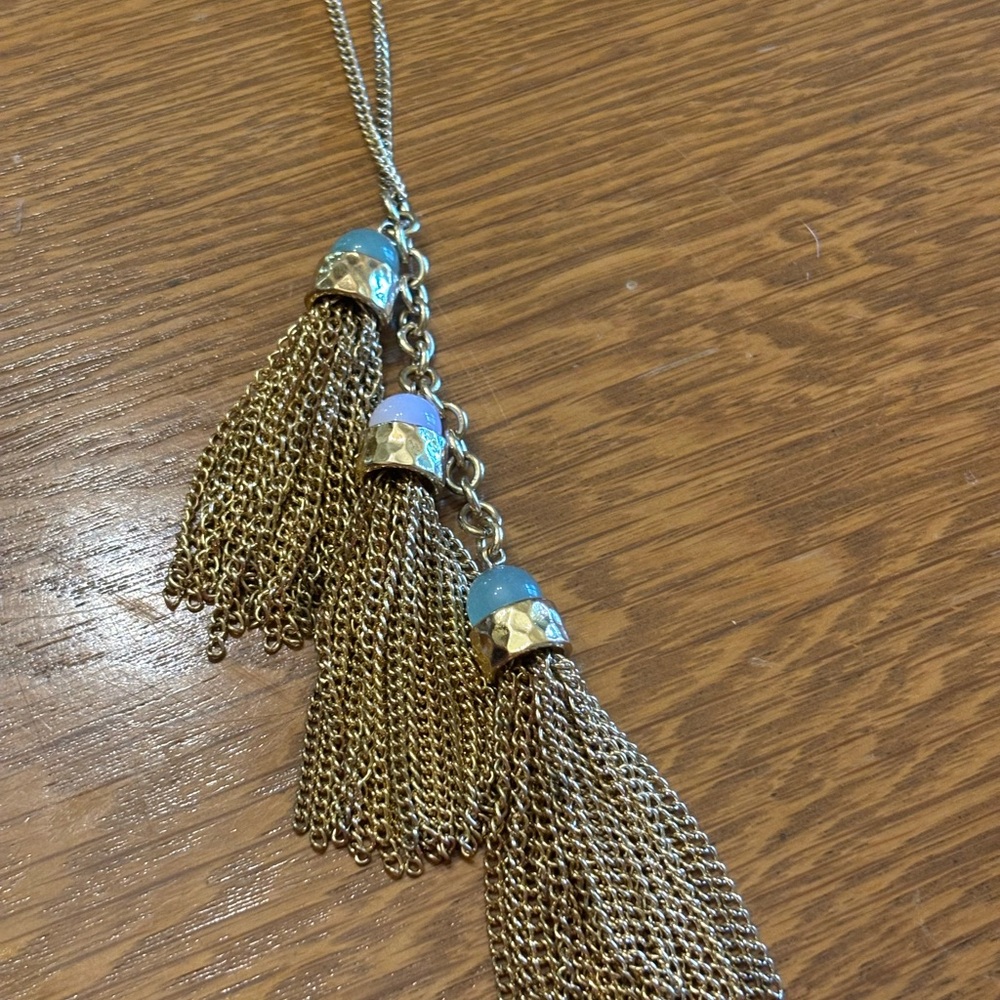 Like New -  Gold Tassle necklace